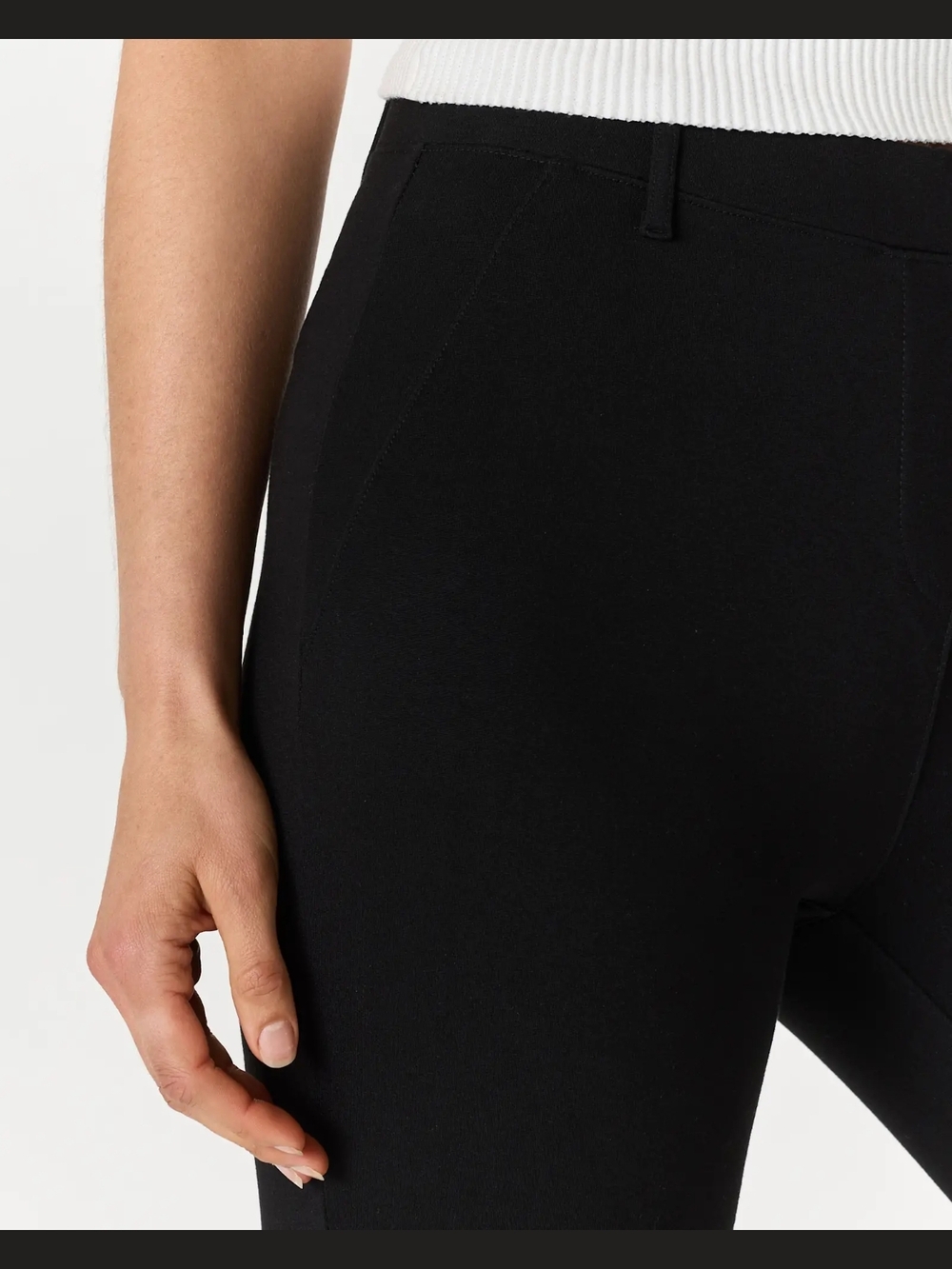 Ultra-Stretch Ponte Bootcut Black Pants Quince - Women's Size Large NWT - Picture 4 of 14